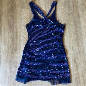 Wet Seal Sparkly Blue Party Dress Sise S